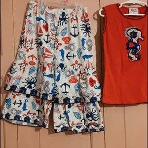 Ruffle Capris and Top set Sz 6